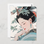 Anmut chinesischer Frauen Postkarte (Vorne/Hinten)
