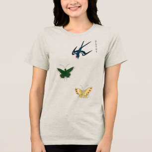 Anmut im Flug – Schmetterlingsdesign Damen T-Shirt Tri-Blend Shirt