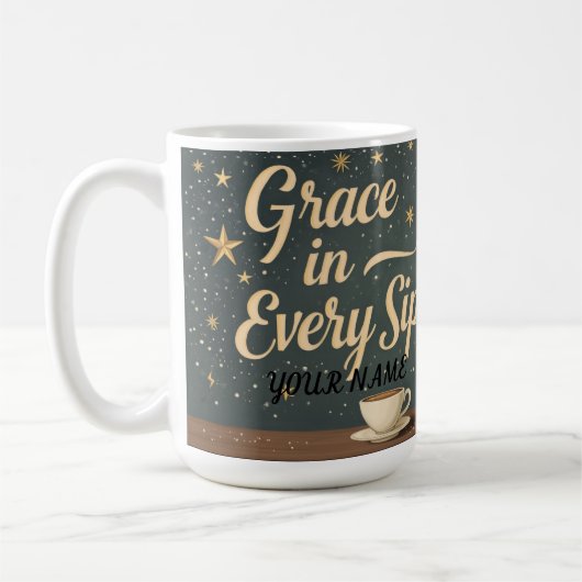 Anmut in jedem Schluck 2 (Farbe) Kaffeetasse (Links)