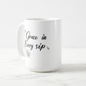 Anmut in jedem Schluck Kaffeetasse (Vorderseite Links)