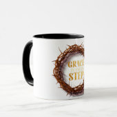 Anmut in jedem Schritt Tasse (Vorderseite Links)