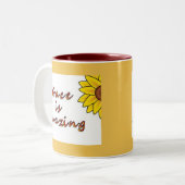 Anmut ist - Sonnenblume fantastisch Zweifarbige Tasse (Vorderseite Links)
