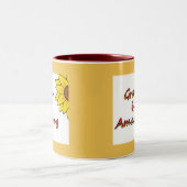 Anmut ist - Sonnenblume fantastisch Zweifarbige Tasse (Mittel)