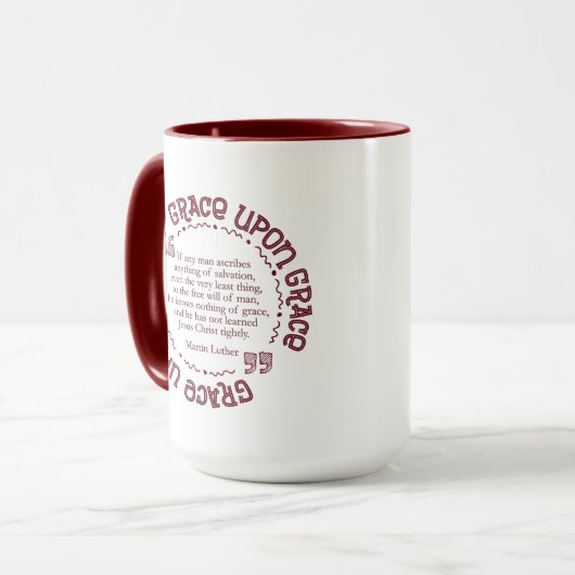 "Anmut nach Anmut" 15 Unze. Tasse (Kastanienbraun) (Vorderseite Links)