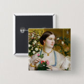 Anmut-Rose, 1866 (Öl auf Platte) Button (Vorne & Hinten)