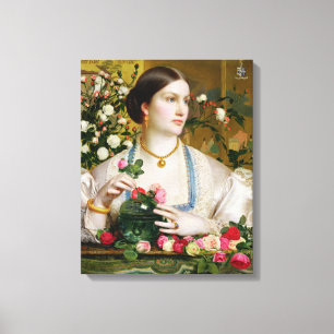 Anmut-Rose, 1866 (Öl auf Platte) Leinwanddruck