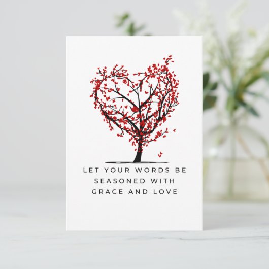 Anmut und Liebe Dankeskarte (Stehend Vorderseite)