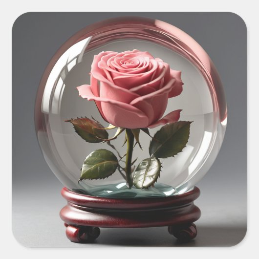 Anmut viereckiger Aufkleber. Quadratischer Aufkleber (Vorderseite)