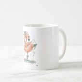 Anmutige Flamingo-Ballerina in Blüte Kaffeetasse (VorderseiteRechts)