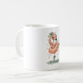 Anmutige Flamingo-Ballerina in Blüte Kaffeetasse (Vorderseite Links)