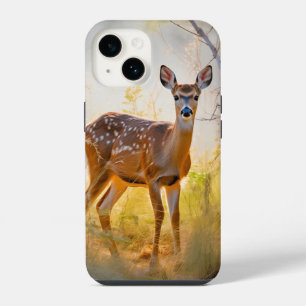 Anmutige Hirsche im Wald Naturdesign iPhone 14 Hülle