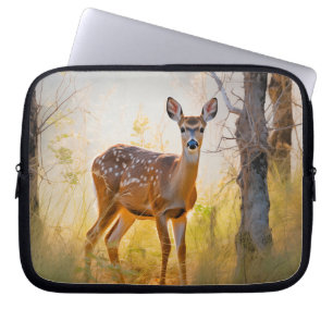 Anmutige Hirsche im Wald Naturdesign Laptopschutzhülle