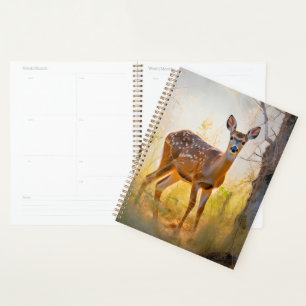 Anmutige Hirsche im Wald Naturdesign Planer