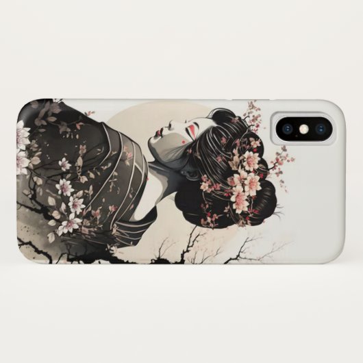 Anmutige japanische Geisha - Case-Mate iPhone Hülle (Rückseite (Horizontal))
