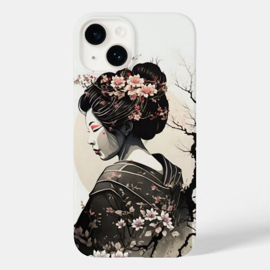 Anmutige japanische Geisha - Case-Mate iPhone Hülle (Rückseite)