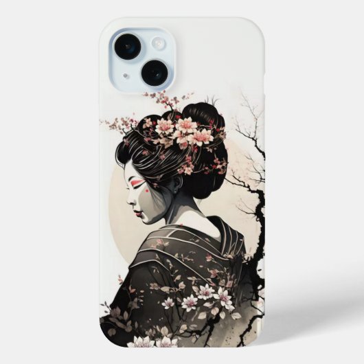 Anmutige japanische Geisha - Case-Mate iPhone Hülle (Rückseite)