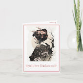 Anmutige japanische Geisha - Karte (Vorderseite)