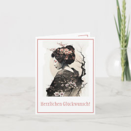 Anmutige japanische Geisha - Karte