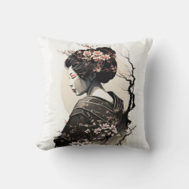 Anmutige japanische Geisha -  Kissen