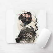 Anmutige japanische Geisha -  Mousepad (Mit Mouse)