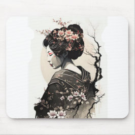 Anmutige japanische Geisha -  Mousepad