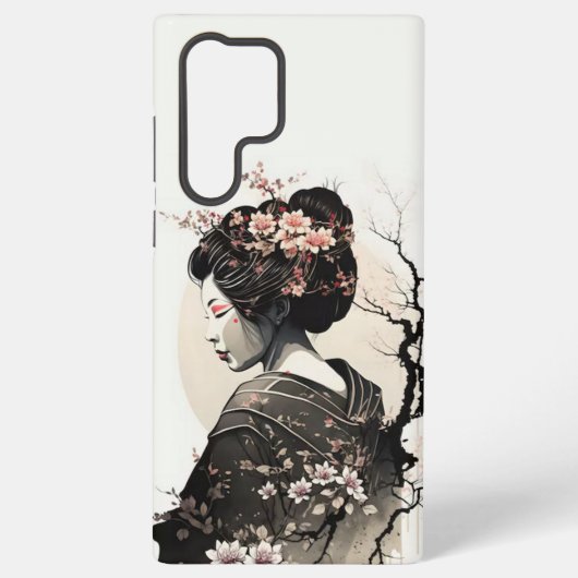 Anmutige japanische Geisha - Samsung Galaxy Hülle (Rückseite)