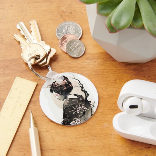 Anmutige japanische Geisha - Schlüsselanhänger (Schreibtisch)