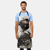 Anmutige japanische Geisha -  Schürze (Getragen)