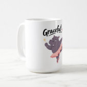 Anmutige Nilpferd-Ballerina Kaffeetasse (Vorderseite Links)
