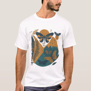 anmutige Schmetterlinge auf einem weichen und subt T-Shirt