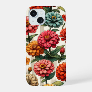 Anmutige Zinnienblume iPhone 15 Hülle