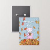 Anmutiger Katzen-Fall-Sammelstift-Button Button (Vorderseite/Rückseite)