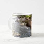 Anmutiger Schottischer Junger Rothirsch Hirsch Ski Kaffeetasse (Vorderseite Links)