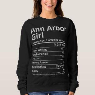 Ann Arbor Girl Mi Michigan City Zuhause Roots Usa Sweatshirt