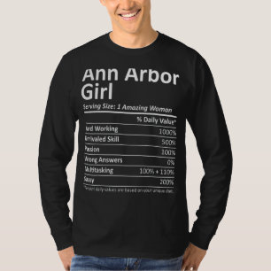 Ann Arbor Girl Mi Michigan City Zuhause Roots Usa T-Shirt