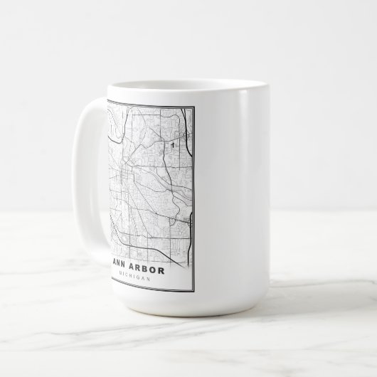 Ann Arbor Map Kaffeetasse (Vorderseite Links)