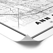Ann Arbor Map Poster (Ecke)