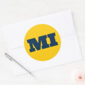 Ann Arbor (MI) - Maize x Blue x White Runder Aufkleber (Umschlag)