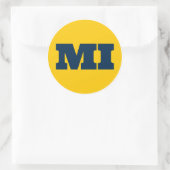 Ann Arbor (MI) - Maize x Blue x White Runder Aufkleber (Tasche)