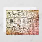 Ann Arbor, MI Vintag Map Postkarte (Vorne/Hinten)