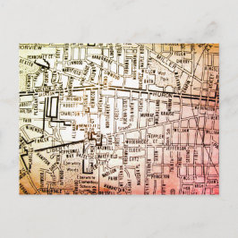 Ann Arbor, MI Vintag Map Postkarte