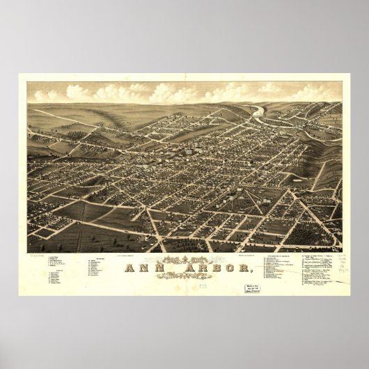 Ann Arbor, Michigan (1880) Poster (Vorne)