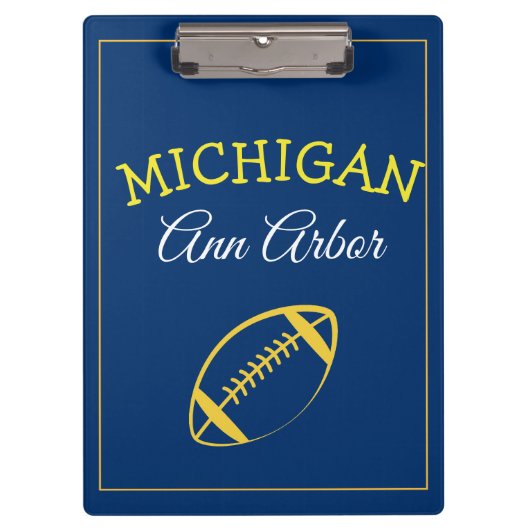 Ann Arbor Michigan Blue und Maize Klemmbrett (Vorderseite)