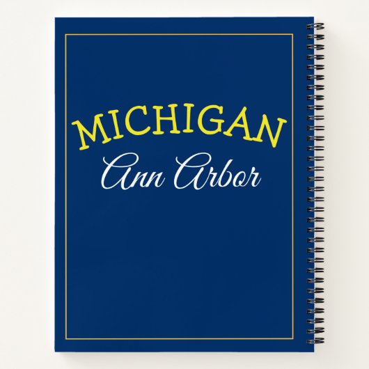 Ann Arbor Michigan Blue und Maize Notizblock (Rückseite)