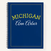 Ann Arbor Michigan Blue und Maize Notizblock (Vorderseite)