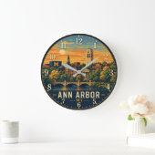 Ann Arbor Michigan Campus Große Wanduhr (Zuhause)
