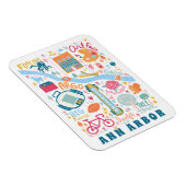 Ann Arbor Michigan Karte Favoritenthemen Magnet (Rechte Seite)