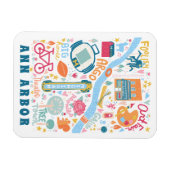 Ann Arbor Michigan Karte Favoritenthemen Magnet (Horizontal)