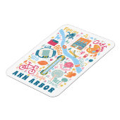 Ann Arbor Michigan Karte Favoritenthemen Magnet (Linke Seite)