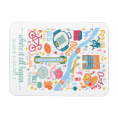 Ann Arbor Michigan Map Benutzerdefinierte Koordina Magnet (Horizontal)